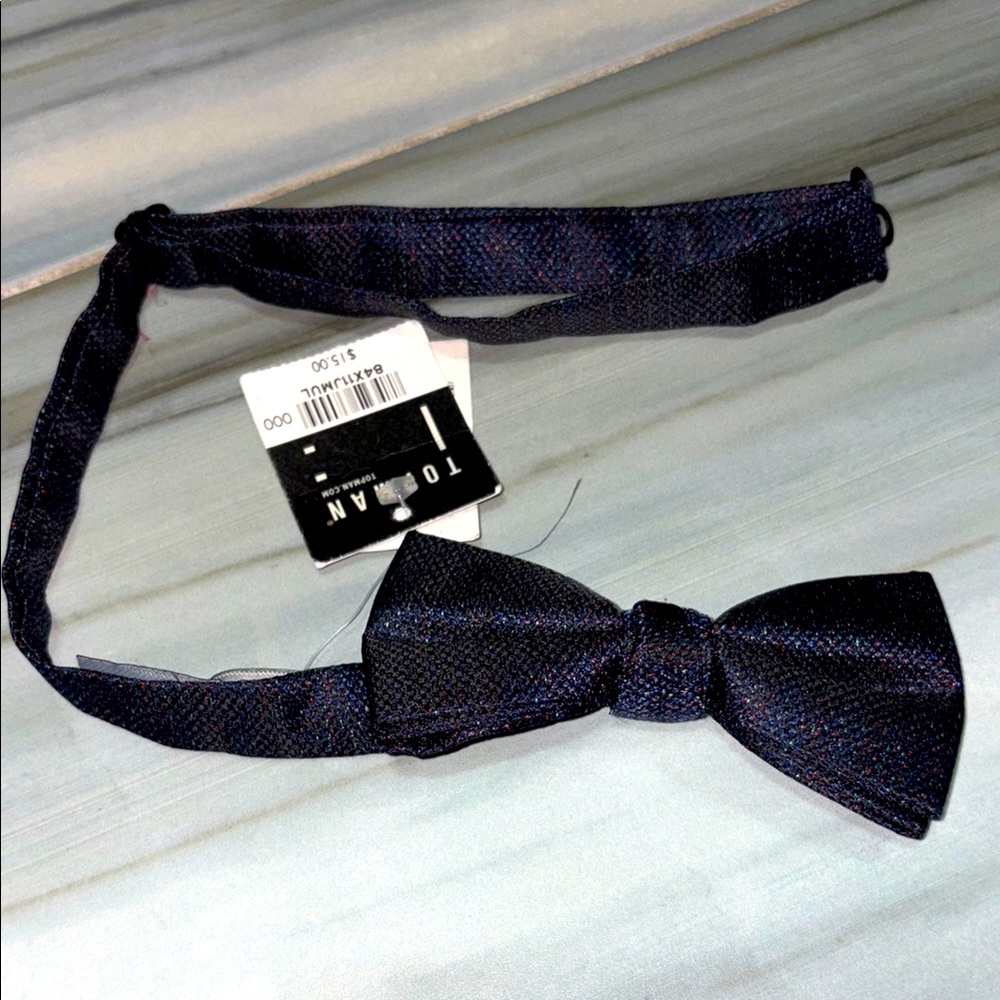 NWT Topman Navy Blue Bow Tie
